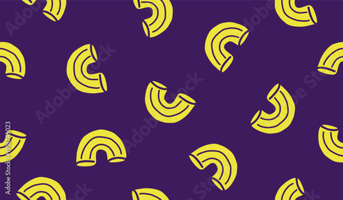 Cute macaroni pattern background vector design