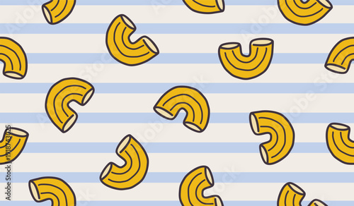 Cute macaroni pattern background vector design