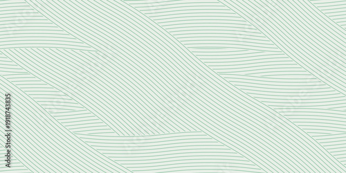 Farm green banner, organic abstract background with fields. Wavy green stripes, natural organic products. Ecological background. Striped farmer green pattern. See Less