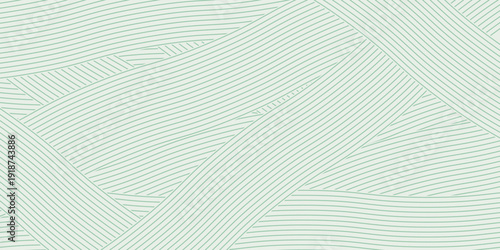 Farm green banner, organic abstract background with fields. Wavy green stripes, natural organic products. Ecological background. vector illustration.