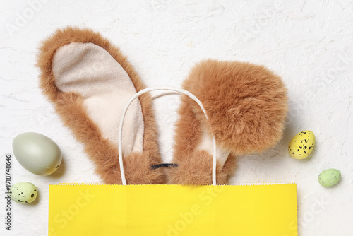 Shopping bag with bunny ear...