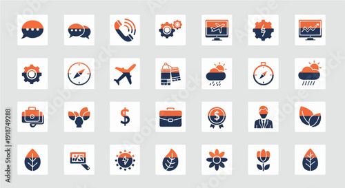 Set of World and South Korea Flags Icon Vector Illustration