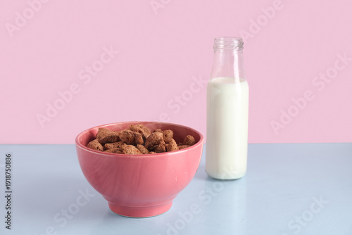Bowl with healthy cornflake...