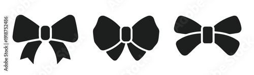 Bow tie icons in various styles, representing formal wear and accessories