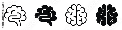 Brain icons human brain anatomy science thinking idea education intelligence