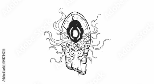 Mysterious Ancient Rune Stone with Ethereal Energy.