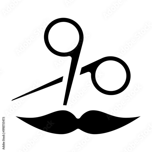 Professional Barber Vector Glyph Icon Design