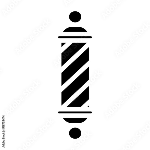 Barber Pole Vector Glyph Icon Design