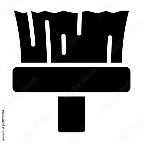 Beard Brush Vector Glyph Icon Design