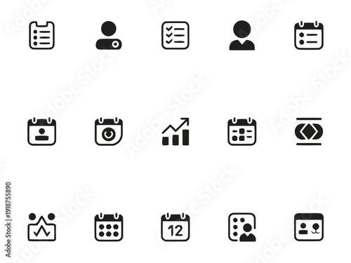Calendar and planning icons