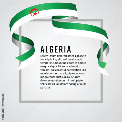 Algeria flag and information graphic