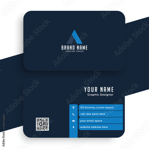 abstract red and black business card minimal template