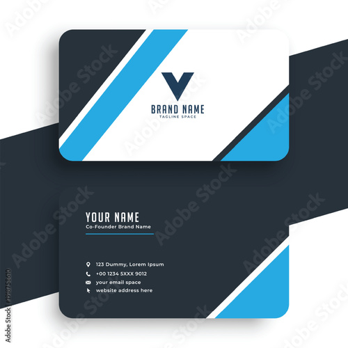 premium dark black business card layout for corporate identity