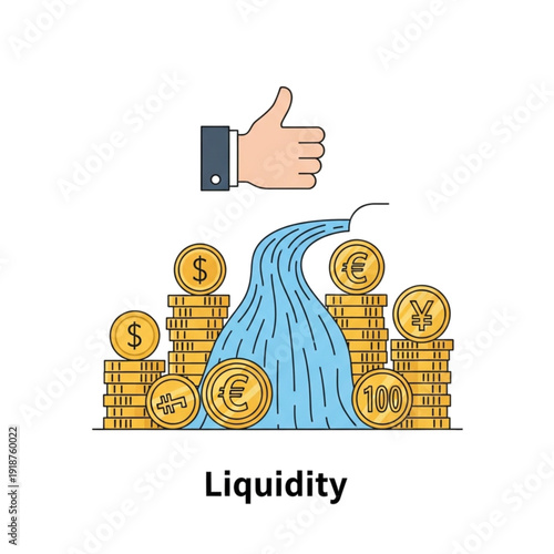 Money Cash Flow Currency Finance Growth isolated on transparent background.