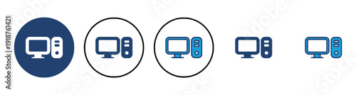 Collection of computer icons in different styles and sizes