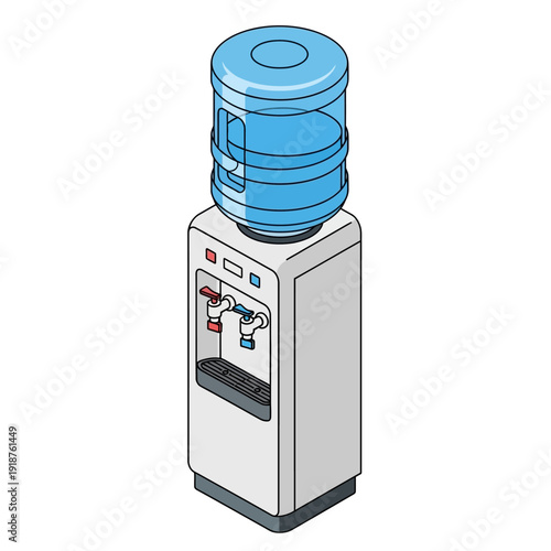 Water Cooler with Large Bottle on Top.