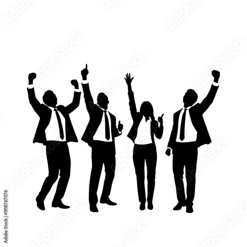 Business Professionals Celebrating Success Together.