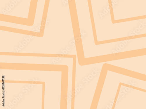 Aesthetic pastel orange background featuring overlapping linear geometric frames and corner patterns.