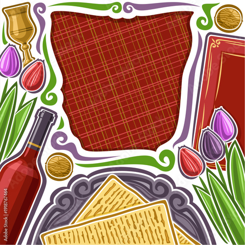 Vector poster for Passover holiday