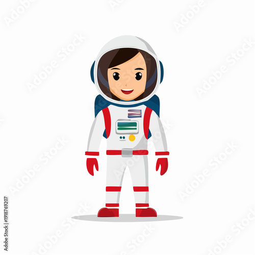 A happy cartoon boy and a smiling woman character participate in a fun sport vector illustration designed for children