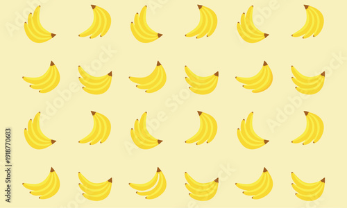 A delightful collection of ripe yellow bananas arranged in a visually appealing pattern.