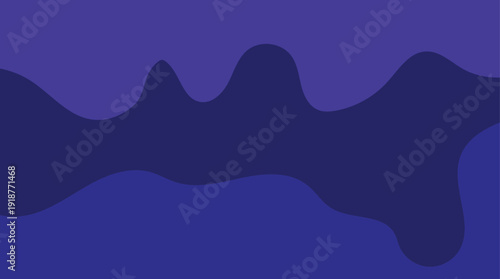 A minimalist black and white vector illustration of a mountain landscape with stars reflecting on the water