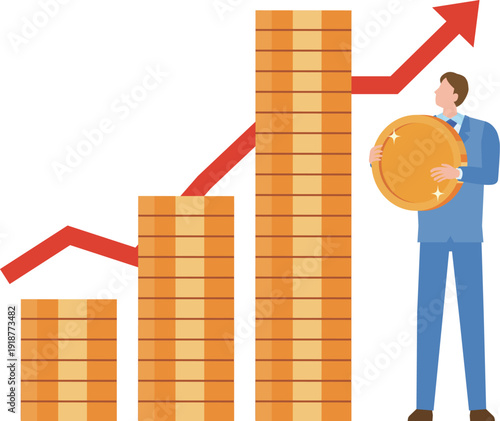 積立投資をする男性