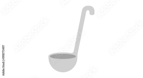ladle image, vector illustration, kitchen utensil, cooking equipment, food preparation, flat design, isolated