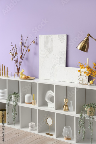 Vase with willow branches, ...