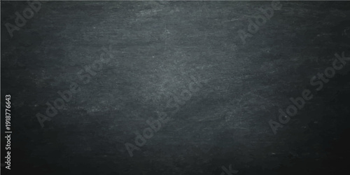A dark, textured black paper background features an old grunge pattern on a blank vintage surface, creating a dirty gray chalkboard backdrop with a grainy canvas fabric design
