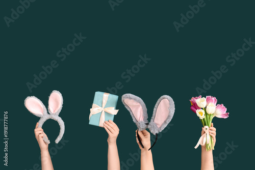 Female hands holding Easter...