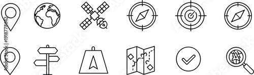 Minimal finance and investment line icons set showing income growth, savings, banking, money management, profit analysis, startup success, and wealth strategy concepts