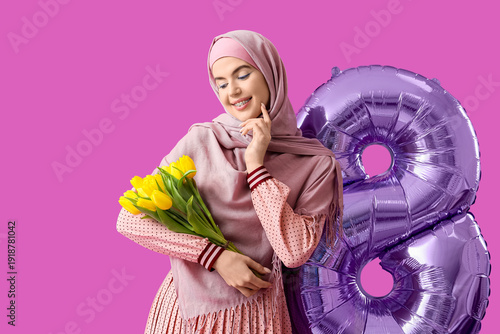 Beautiful Muslim woman with...