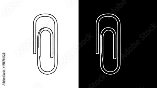 A macro shot of a single metallic silver paperclip isolated on a white background, serving as a classic steel office tool and fastener for business stationery supplies