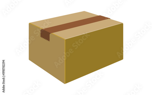 ガムテープの張られたダンボール