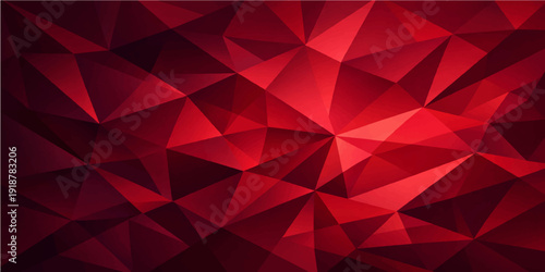 Red abstract triangle geometric background