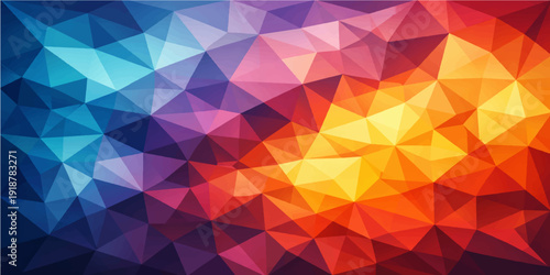 Colorful abstract geometric triangle pattern background vector design with mosaic texture