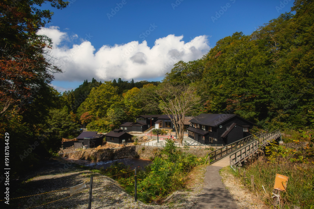Fototapeta premium Summer scenery of Nyuto Onsen in Akita Prefecture, Japan