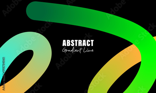 A group of colorful gradient line form a modern and minimalist professional look banner or background for presentation