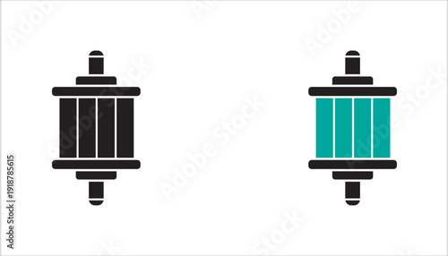Minimalist line icon of a rolled document or scroll. Concept of certificate, contract, agreement, official document, and legal paperwork. Simple outline vector isolated on light background.