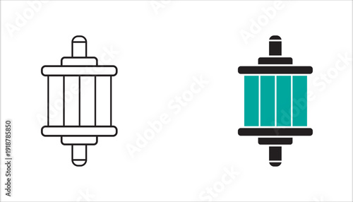 Minimalist line icon of a rolled document or scroll. Concept of certificate, contract, agreement, official document, and legal paperwork. Simple outline vector isolated on light background.
