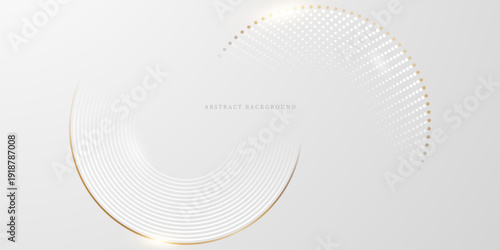 white background design With luxurious golden effect elements. Vector illustration