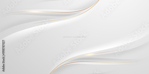 white background design With luxurious golden effect elements. Vector illustration