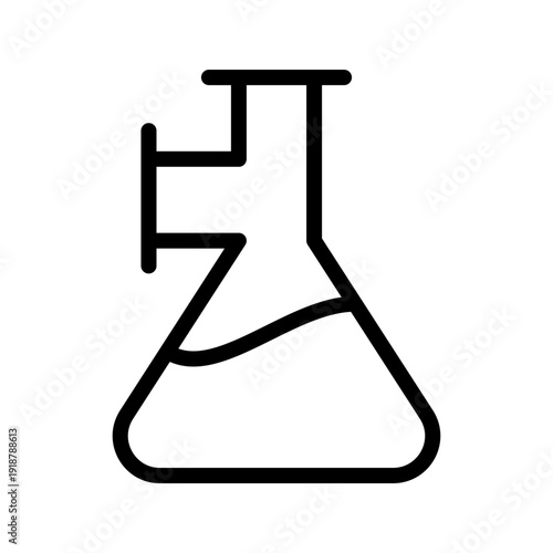 Volumetric Erlenmeyer Flask Icon Set: Professional Laboratory Glassware and Chemistry Symbols