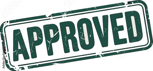 Grunge Approved Stamp Illustration: Vintage-Style Graphic for Business, Compliance, Quality Control, and Project Sign-Off in Retro Design, Perfect for Presentations, Websites, and Marketing