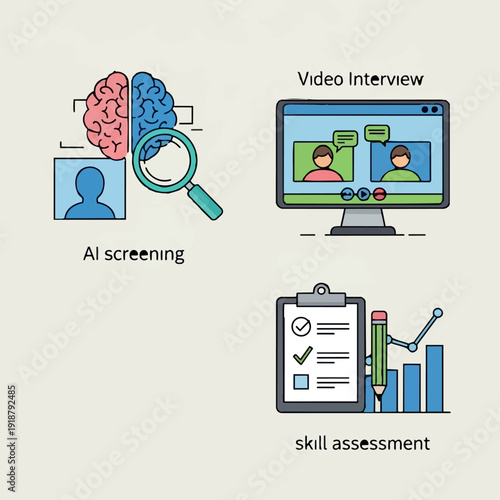 AI screening and skill assessment with video interview process for effective hiring solutions 