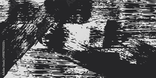 Careless brush strokes on a light background. Abstract grunge texture for a banner. Rough paint marks, messy ink pattern for poster design.