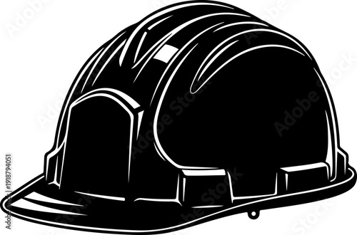 Construction helmet, safety headgear Vector Art
