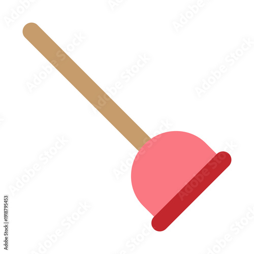 Plunger  Vector Flat Icon Design