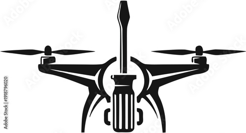 Screwdriver Drone Vector Icon Illustration